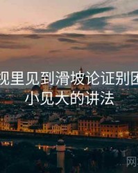 欧乐影视里见到滑坡论证别困惑：以小见大的讲法