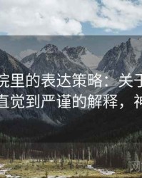 神马影院里的表达策略：关于原始材料的从直觉到严谨的解释，神马电化