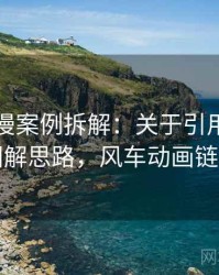 风车动漫案例拆解：关于引用失真的图解思路，风车动画链接