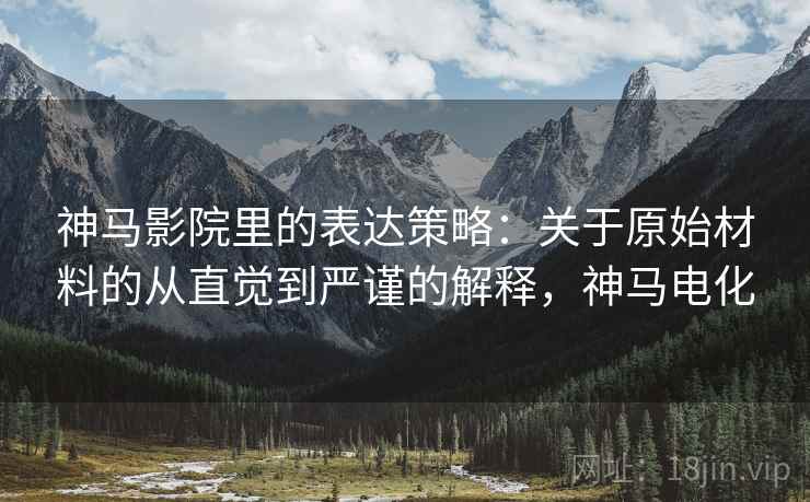神马影院里的表达策略：关于原始材料的从直觉到严谨的解释，神马电化